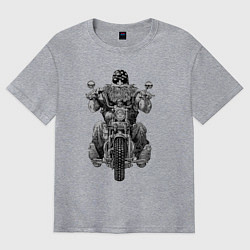 Футболка оверсайз мужская Ride biker, цвет: меланж