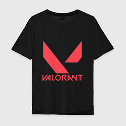 Футболка оверсайз мужская Valorant - logo, цвет: черный