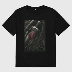 Футболка оверсайз мужская Scorn - humanoid, цвет: черный