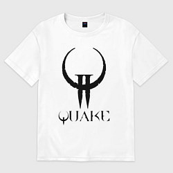 Футболка оверсайз мужская Quake II logo, цвет: белый