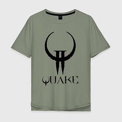 Футболка оверсайз мужская Quake II logo, цвет: авокадо