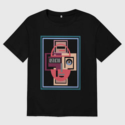 Мужская футболка оверсайз Абстрактный крест