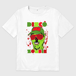 Футболка оверсайз мужская Диско зомби, цвет: белый