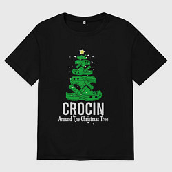 Мужская футболка оверсайз Ёлка крокс
