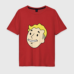 Футболка оверсайз мужская Vault boy head, цвет: красный