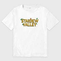 Футболка оверсайз мужская Stardew Valley logo, цвет: белый