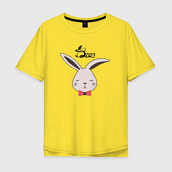 Футболка оверсайз мужская Кролик - 2023, цвет: желтый