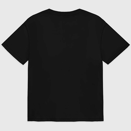 Мужская футболка оверсайз Black and white / Черный – фото 2