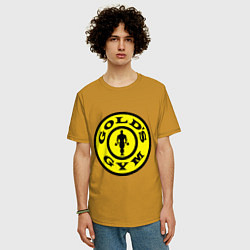 Футболка оверсайз мужская Golds GYM, цвет: горчичный — фото 2