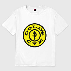 Футболка оверсайз мужская Golds GYM, цвет: белый
