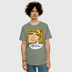 Футболка оверсайз мужская Но это не точно, цвет: авокадо — фото 2