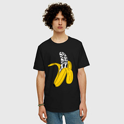 Футболка оверсайз мужская Заводной банан, цвет: черный — фото 2