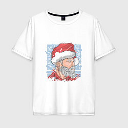 Мужская футболка оверсайз Claus christmas