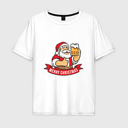 Мужская футболка оверсайз Christmas beer