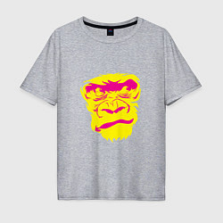 Футболка оверсайз мужская Gorilla face, цвет: меланж
