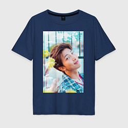 Футболка оверсайз мужская Handsome Namjoon, цвет: тёмно-синий