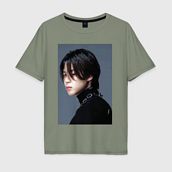 Футболка оверсайз мужская Dark side Jimin, цвет: авокадо