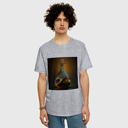 Футболка оверсайз мужская Волшебный сосуд, цвет: меланж — фото 2