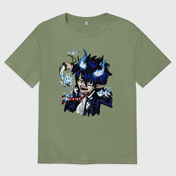 Футболка оверсайз мужская Яростный Рин, цвет: авокадо