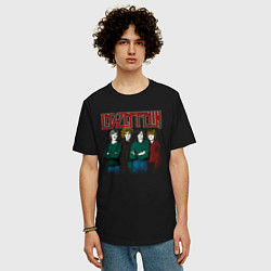 Футболка оверсайз мужская Led Zeppelin винтаж, цвет: черный — фото 2