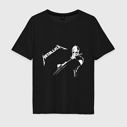 Футболка оверсайз мужская Metallica rock, цвет: черный