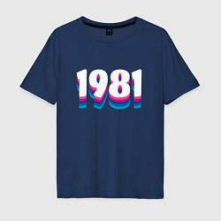 Мужская футболка оверсайз Made in 1981 vintage art