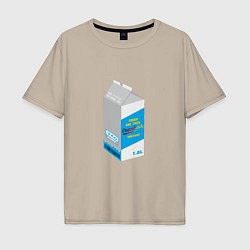 Футболка оверсайз мужская Milk one pack vagodroch, цвет: миндальный