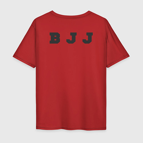 Мужская футболка оверсайз Акула bjj / Красный – фото 2