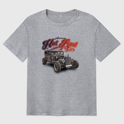 Мужская футболка оверсайз Американский хот род