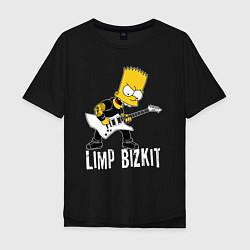 Мужская футболка оверсайз Limp Bizkit Барт Симпсон рокер