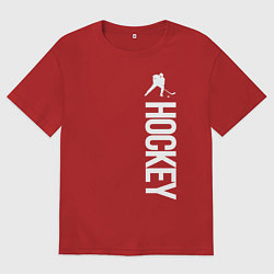 Футболка оверсайз мужская Hockey, цвет: красный