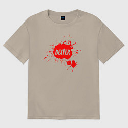 Футболка оверсайз мужская Dexter blood, цвет: миндальный