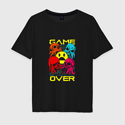 Мужская футболка оверсайз Game over inscription