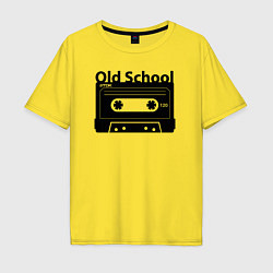 Футболка оверсайз мужская Old school music, цвет: желтый