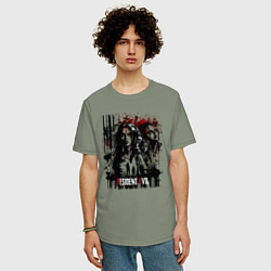 Футболка оверсайз мужская Дизайн Resident Evil, цвет: авокадо — фото 2