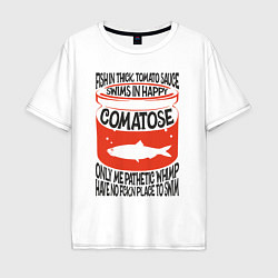 Мужская футболка оверсайз Рыбка в томате - коматоз