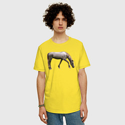 Футболка оверсайз мужская Креольская лошадь, цвет: желтый — фото 2