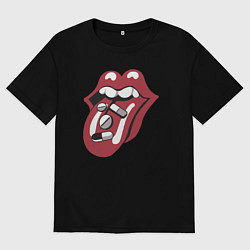 Мужская футболка оверсайз Rolling stones pills