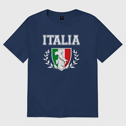 Футболка оверсайз мужская Italy map, цвет: тёмно-синий