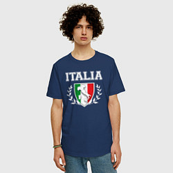 Футболка оверсайз мужская Italy map, цвет: тёмно-синий — фото 2