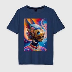 Мужская футболка оверсайз Портрет пришельца из далёкого космоса