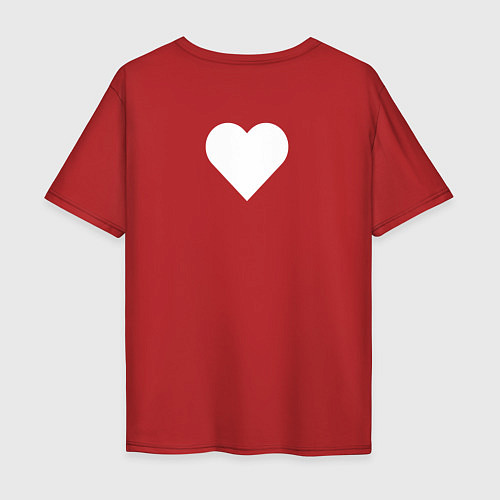 Мужская футболка оверсайз To love / Красный – фото 2