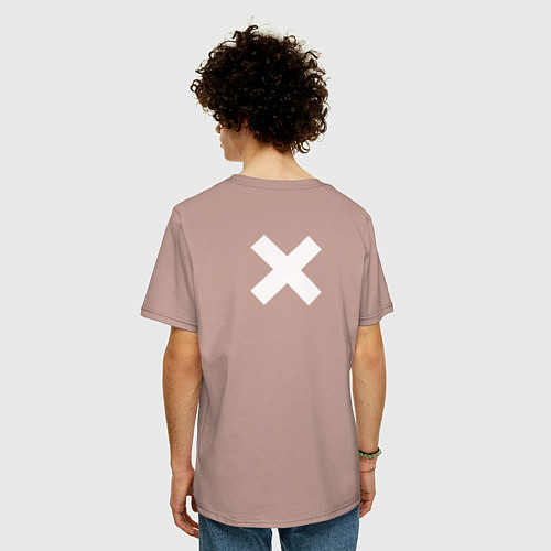 Мужская футболка оверсайз Doubt / Пыльно-розовый – фото 4