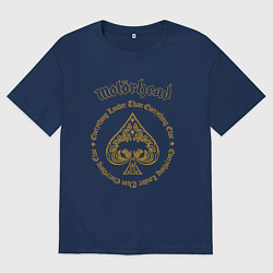 Футболка оверсайз мужская Motorhead золотой, цвет: тёмно-синий