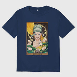 Футболка оверсайз мужская The Buddha Tarot Card, цвет: тёмно-синий