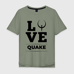 Футболка оверсайз мужская Quake love classic, цвет: авокадо