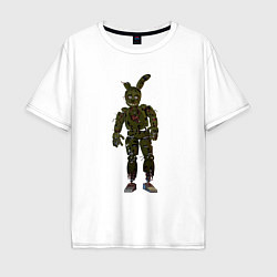 Футболка оверсайз мужская Springtrap сломанный, цвет: белый