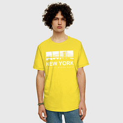 Футболка оверсайз мужская Нью-Йорк Сити, цвет: желтый — фото 2