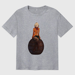 Футболка оверсайз мужская Эшли из Resident evil, цвет: меланж