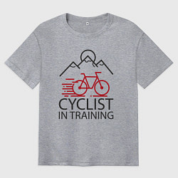 Футболка оверсайз мужская Велотренирока, цвет: меланж